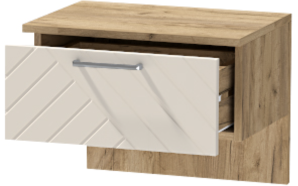 Тумба приставная "Иннэс-7", Крафт золотой/Тирамису матовый