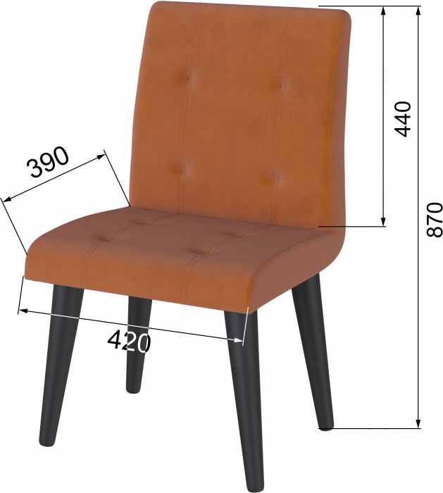 Стул Лилу медный