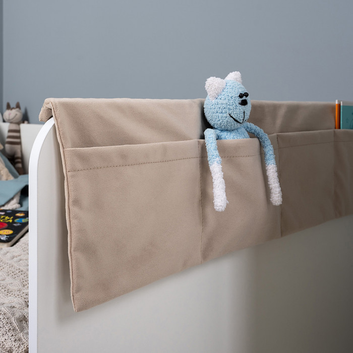 Джастин Накладка-карман, ткань серо-бежевая, ШхГхВ 78х2х24 см.