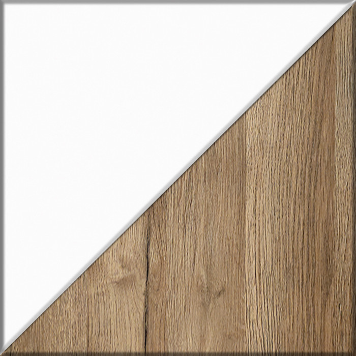 Кухня Мебель--24 ШВ800 Шкаф 80 см., цвет корпус белый/фасад МДФ дуб вотан, ШхГхВ 80х32х72 см.