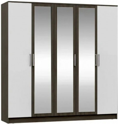 Мартина Шкаф для одежды 5-дверный (Белый глянец, Венге)