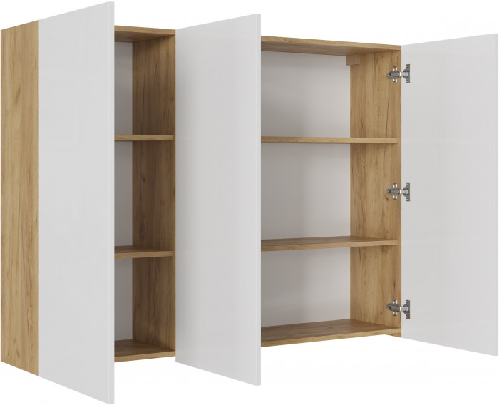 Кабинет Бостон, композиция 2, крафт золотой/белый глянец