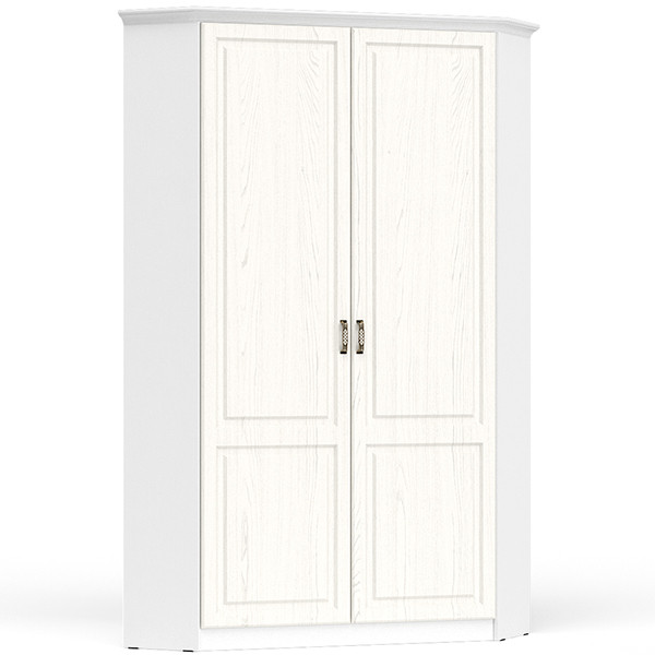 Ливерпуль Шкаф для одежды 13.124 с карнизом, ясень ваниль/белый