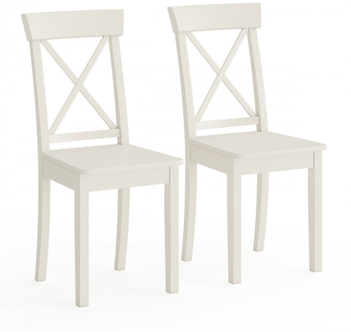 Два стула Мебель--24 Гольф-14 разборных, слоновая кость