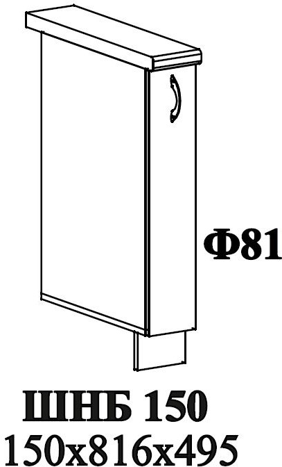 Ф-81 Мария (ШНБ 150) МДФ белый