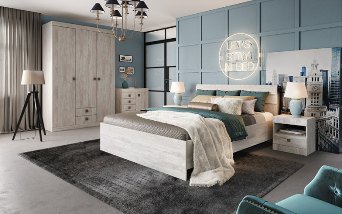 Набор мебели для спальни "Лондон" - Ледяное дерево