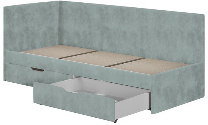 Кровать односпальная "Лео" КР-49 Белый/Шарли бриз