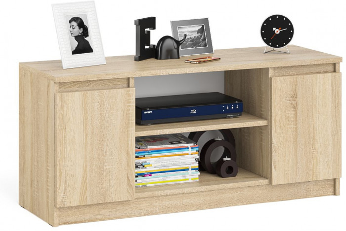 Мори Тумба ТВ МТВ1200.1, цвет дуб сонома, ШхГхВ 120,4х41х54,6 см.