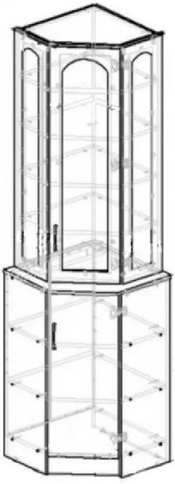 Буфет Констанция угловой (Голубой)