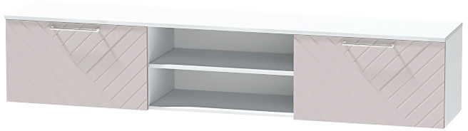 Тумба-2 под ТВ подвесная "Иннэс-7", Белый/Грэй софт