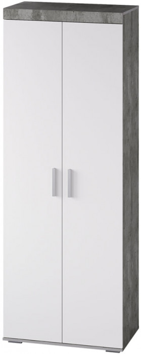 Шкаф для одежды Инстайл ШК-29, бетон/белый