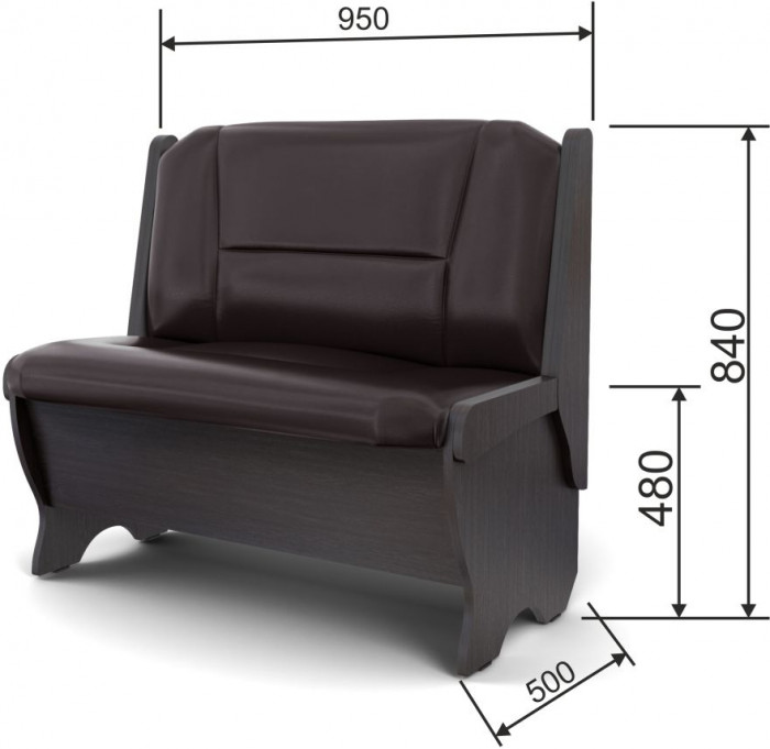 Скамья Лотос 950 венге/умбер