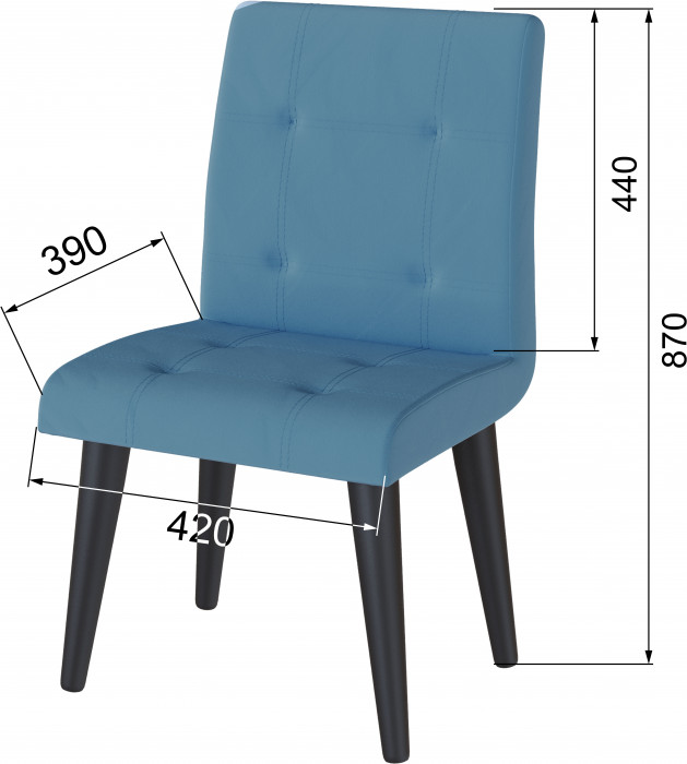 Стул Лилу светло-голубой
