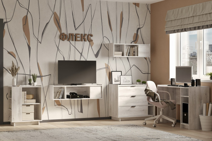 Стол компьютерный Флекс 115 Дуб Шавиниган