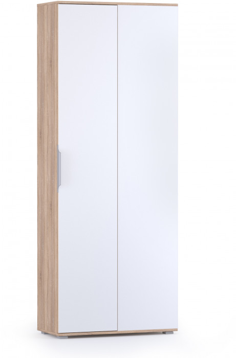 Куба Прихожая 12, цвет дуб сонома/белый премиум, ШхГхВ 204,2х107,3х210,6 см., универсальная сборка