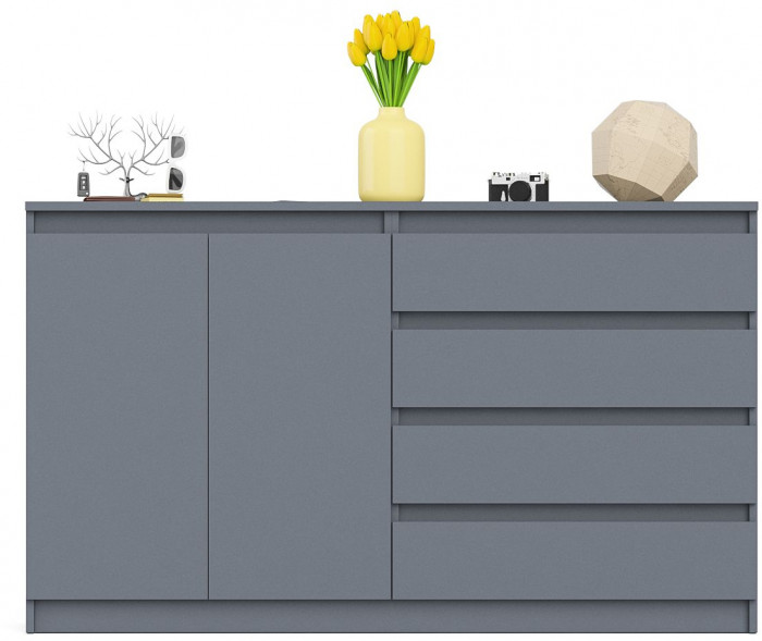 Мори Комод МК1600.1, цвет графит, ШхГхВ 160,4х41х94 см., НЕ универсальная сборка