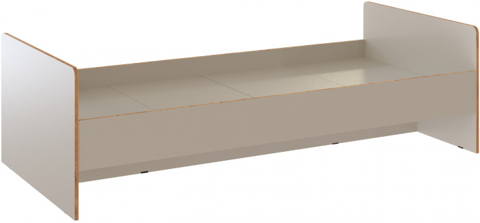 Кровать 0,9 Асцелла с настилом ЛДСП, Кашемир/Крафт золотой