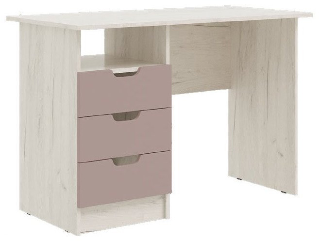 Юниор-4 Стол с ящиками (Шарли мокко, Крафт белый)