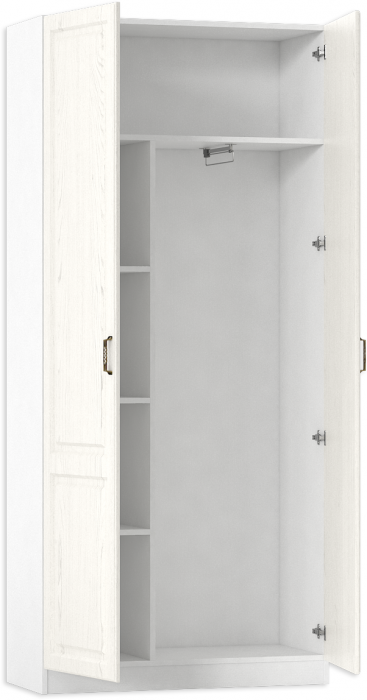 Ливерпуль Шкаф для одежды, ясень ваниль/белый