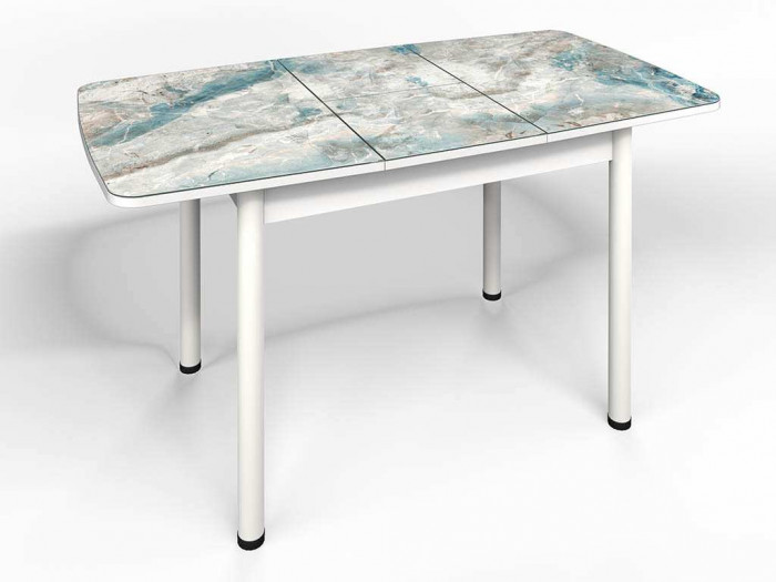 Стол СМ-7 Флорида ноги окрас круглый белый/серебро