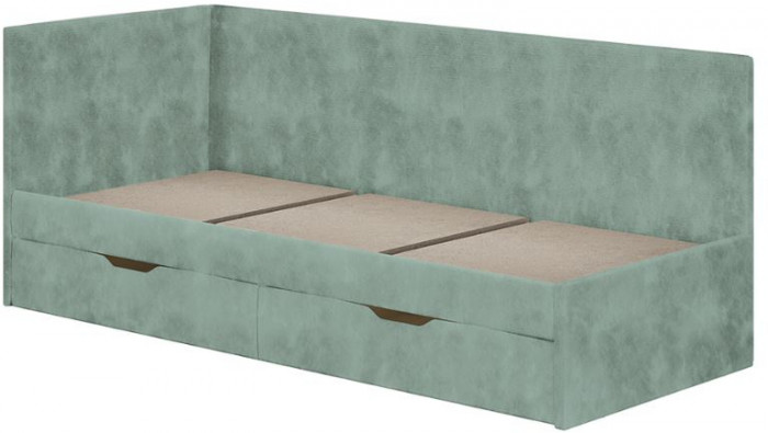 Кровать односпальная "Лео" КР-49 Белый/Эвкалипт