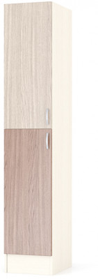Кухня Мери Пенал кухонный 40 см., цвет дуб/ясень шимо светлый/ясень шимо тёмный, ШхГхВ 40х52х212,4 см., универсальная дверь