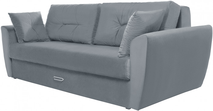 Диван еврокнижка Амстердам 160 ЛЮКС 12 ВЕЛЮР СЕРЫЙ