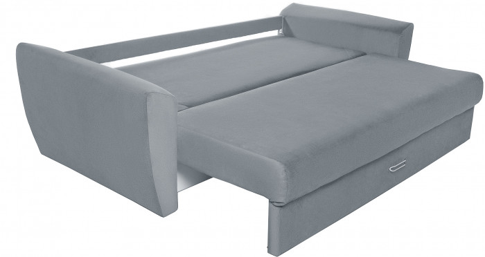 Диван еврокнижка Амстердам 160 ЛЮКС 12 ВЕЛЮР СЕРЫЙ