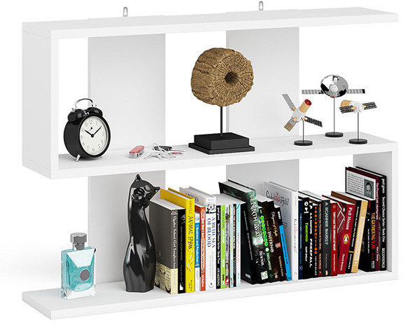 Мори Полка 900, цвет белый, ШхГхВ 90х21х64,8 см., универсальная сборка