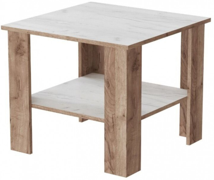 Журнальный стол Консул-9 дуб крафт табачный/дуб крафт белый