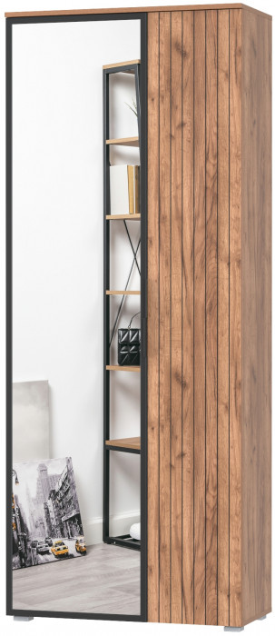 Гранд 13.226 Шкаф, цвет дуб крафт табачный, ШхГхВ 82х38,7х203,6 см., универсальная сборка