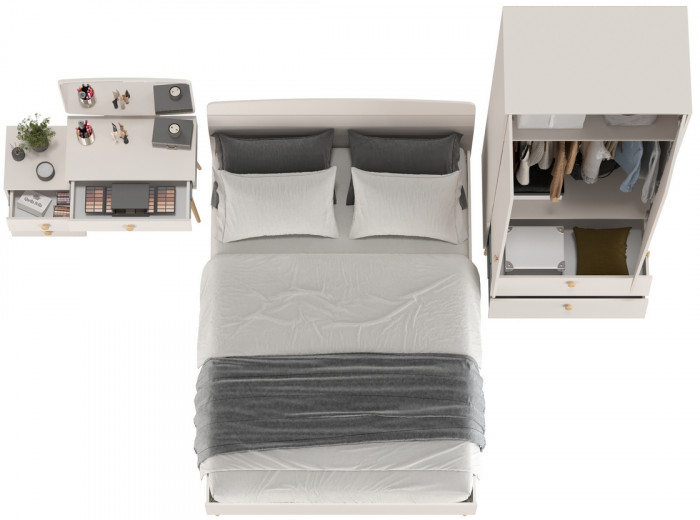 Афина Спальня 03-1400, кашемир серый