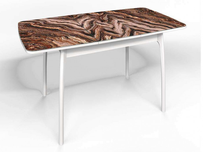 Стол СМ-8 Флорида опора массив изогнутая белый