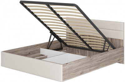 Кровать с подъёмным механизмом Урбан КР-18 160х200, Дуб смоки, Кашемир