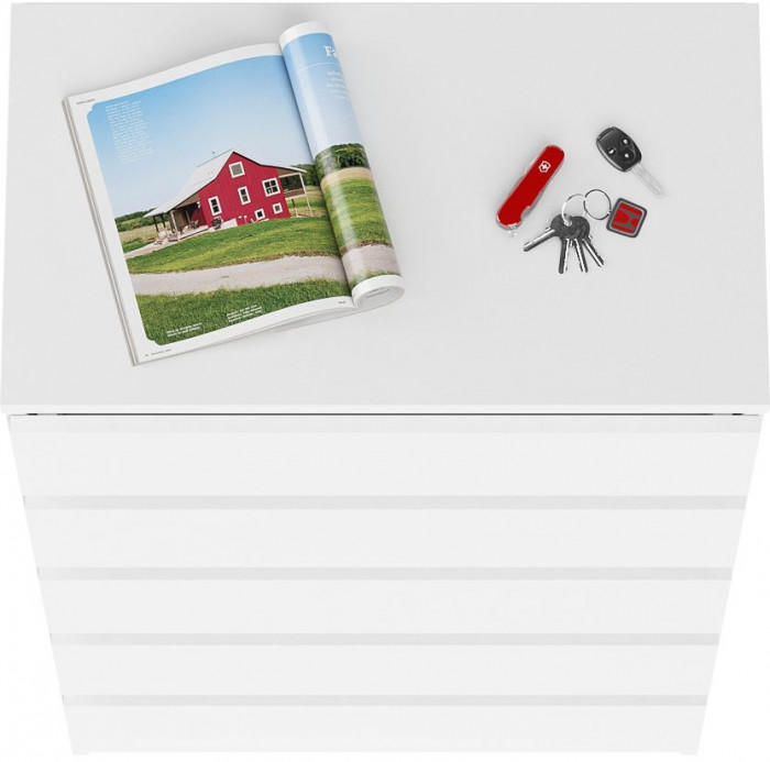 Мори Комод МК700.5, цвет белый, ШхГхВ 70,4х41х114 см.