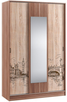 Шкаф-купе Орион ясень шимо/дуб сонома
