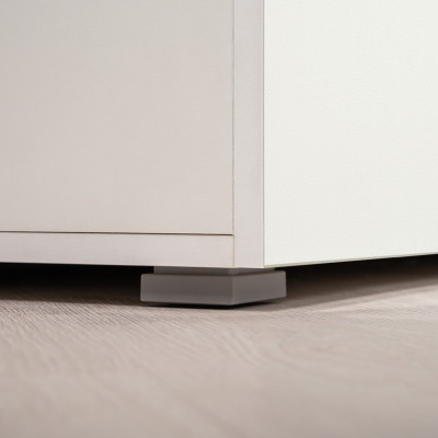 Октава 13.228 Шкаф-пенал, цвет белый шагрень/дуб крафт золотой/фасады МДФ белый шагрень, ШхГхВ 32,2х35,3х197,6 см., универсальная сборка