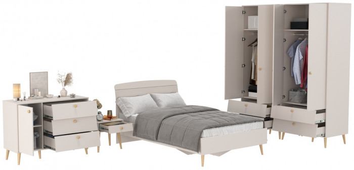 Афина Спальня 37-1200, кашемир серый