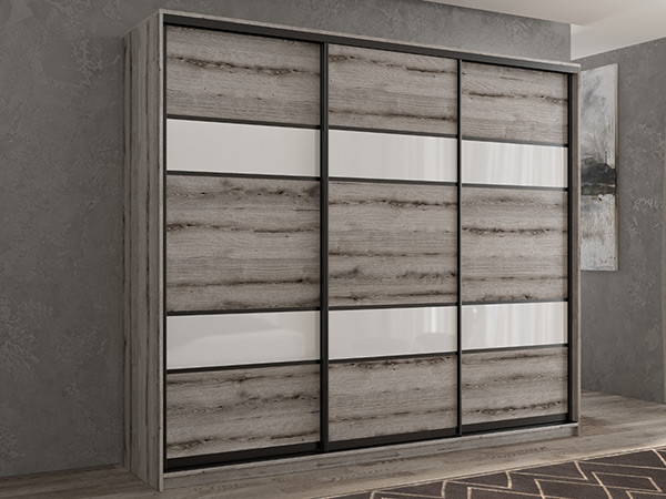 Шкаф-купе Кааппи 8 Эвок Окаменелый 220х60х230 см