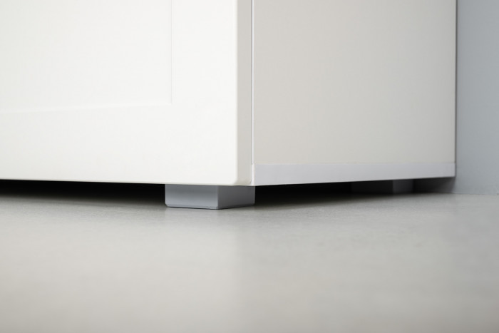 Остин 11.53 Кровать + ортопед + 16.240 Комод + 16.221 Комод, белый шагрень/дуб крафт золотой