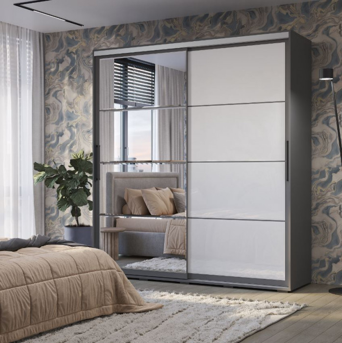 Шкаф-купе "Крафт-6" (1962х2176х591) графит