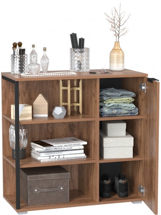 Гранд 16.222 Комод, цвет дуб крафт табачный, ШхГхВ 82х38,4х81,5 см., универсальная сборка