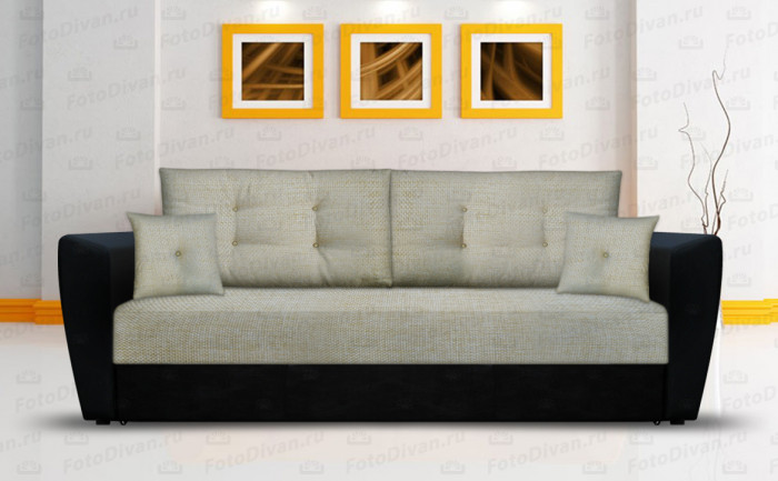 Диван еврокнижка Амстердам 160 рогожка бежевая НПБ