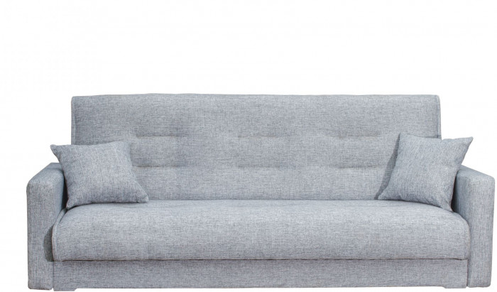 Диван Лондон 140 , рогожка,полностью серый ППУ