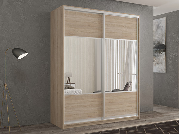 Шкаф-купе Кааппи 6 Сонома Светлый 160х45х230 см