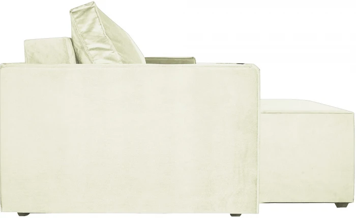 Угловой диван-кровать Лофт Люкс, еврокнижка, 143х206, велюр бежевый