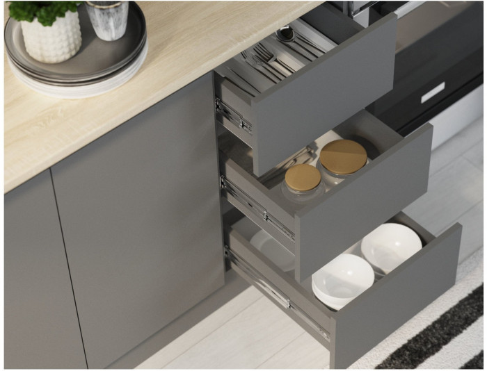 Кухня ЛДСП Челси 2000 (графит)