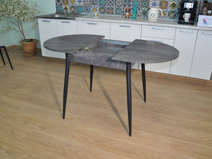 Обеденная группа Стиль-1 / Стул Х 4 шт. / Цемент темный/черный / бид 43