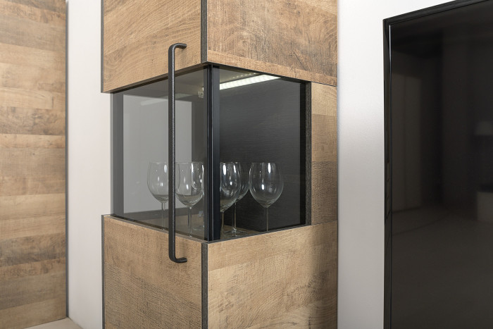 Трувор Гостиная 036, цвет дуб гранж песочный/интра, ШхГхВ 348,4х45,4х210 см., универсальная сборка