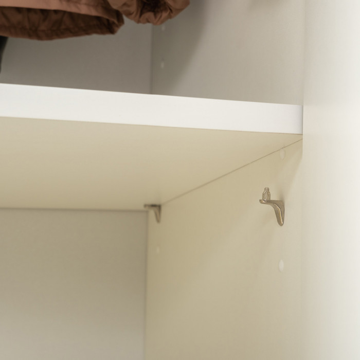 Октава Прихожая 26, белый шагрень/дуб крафт золотой/фасады МДФ белый шагрень